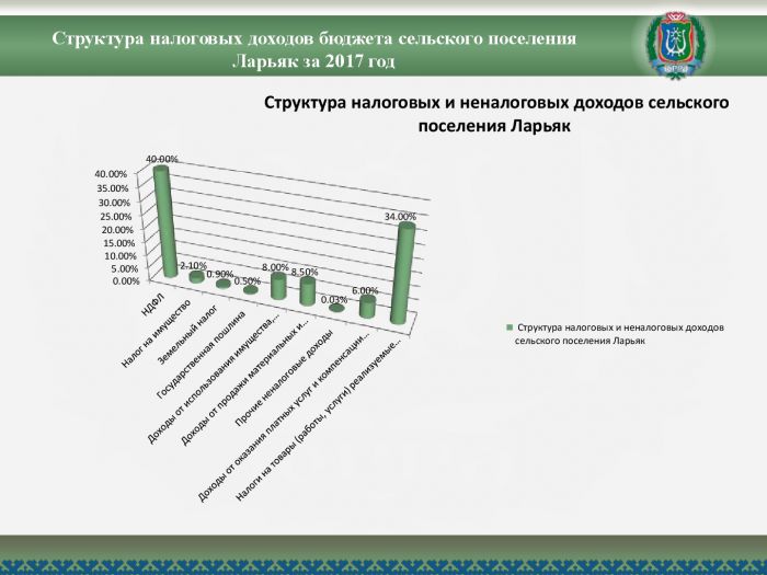 Отчет об исполнении бюджета сельского поселения Ларьяк  за  2017 года